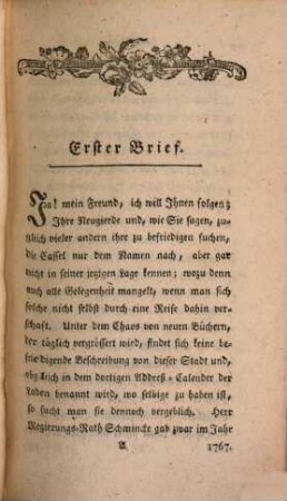 Briefe eines Reisenden über den gegenwärtigen Zustand von Cassel : mit aller Freiheit geschildert