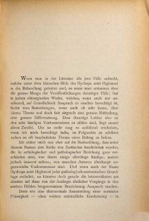 Ueber den sogenannten Hydrops antri Highmori : Inaug. Diss.