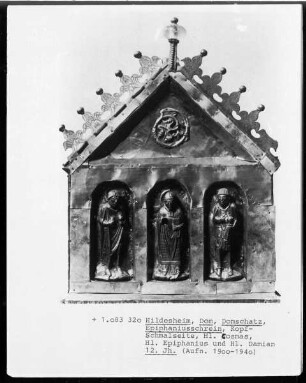 Kopf-Schmalseite, Hl. Cosmas, Hl. Epiphanius und Hl. Damian