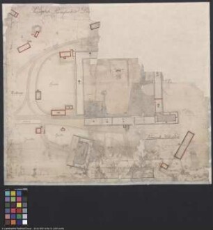 Situationsplan der Gebäude des Domänenamtes Bleesern