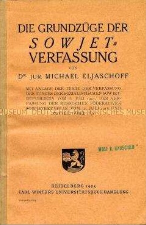 Propagandaschrift zur Auseinandersetzung mit der Verfassung der UdSSR