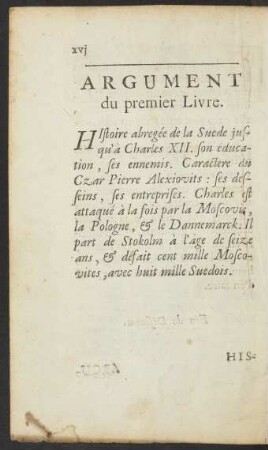 Argument du premier Livre.