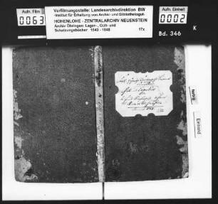 Lager- und Gültbuch über Amrichshausen (Fortgeführtes Exemplar mit nichtdatierten Nachträgen).