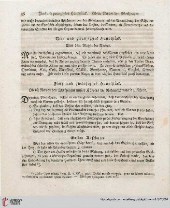 Vier und zwanzigstes Hauptstück: Von dem Nutzen der Nerven