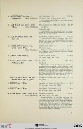 Alt-Wiener und Moderne Meister (Nr. 1-69)