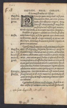 De magistratibus et Officiis.