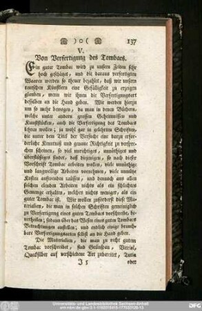 V. Von Verfertigung des Tombacs.