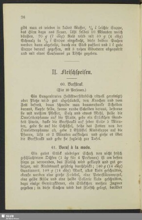 II. Fleischspeisen