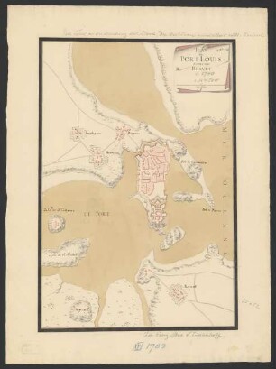 Plan de Port Louis autrefois Blavet