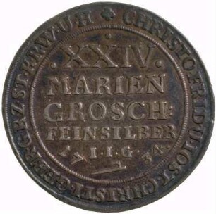 Münze, 24 Mariengroschen (2/3 Taler), 1734