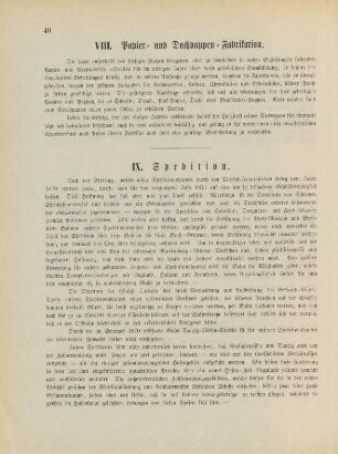 VIII. Papier- und Dachpappen-Fabrikation.