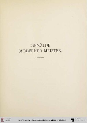 Gemälde moderner Meister (Nr. 1-67)