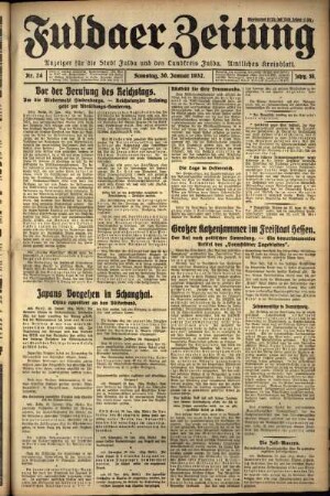 Ausgabe vom Samstag, den 30. Januar 1932.