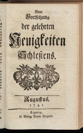 Augustus. 1741.