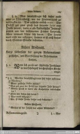 Achter Abschnitt. Kurze Uebersicht der ganzen Reformationsgeschichte, und Beurtheilung der Reformation Lutheri