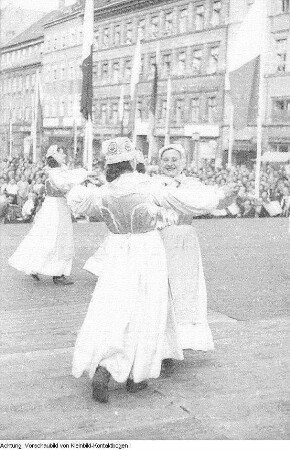 Görlitz, Radrennen Internationale Friedensfahrt, Kulturveranstaltung anlässlich der Friedensfahrt, 4. Mai 1952