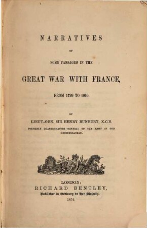 Narratives of some passages in the great war with France : from 1799 to 1810