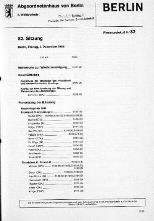 Nr. 82, 7. Dezember 1984