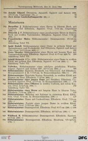 Miniaturen (Nr. 332-350)