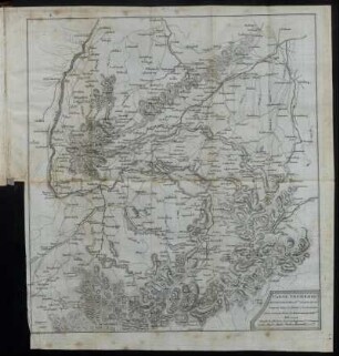 Carte Itineraire D' une Partie de la H... Allemagne Comprise Entre le Rhin et le Danube ...