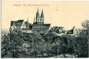 Meißen. Albrechtsburg u. Dom vom Schottenberg