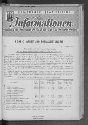 1955: Hamburger statistische Informationen / C