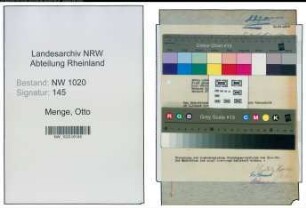 Entnazifizierung Otto Menge , geb. 00.00.0000 ()