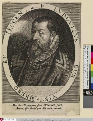 LUDOVICUS DUX VIRTEMBERG[ensis] ET TECCEN[sis] etc. [Ludwig III., Herzog von Württemberg (reg. 1568/1578-1593)]