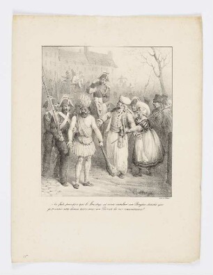 Au fait, pourquoi que le Sauvage est venu insulter ma Bergère..., aus: "Album pour 1825"