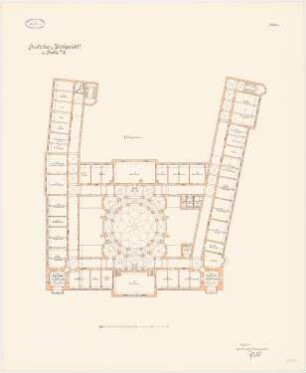 Zivilgericht, Halle/Saale: Grundriss 3. Obergeschoss 1:133 1/3
