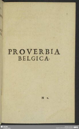 Proverbia Belgica