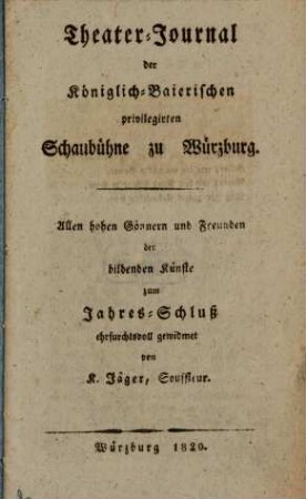 Theater-Journal. [1819] (1820)