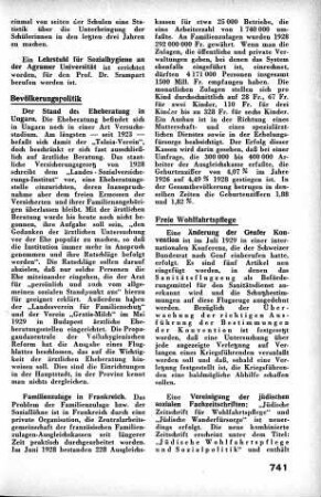 Vereinigung der jüdischen sozialen Fachzeitschriften [Freie Wohlfahrtspflege]