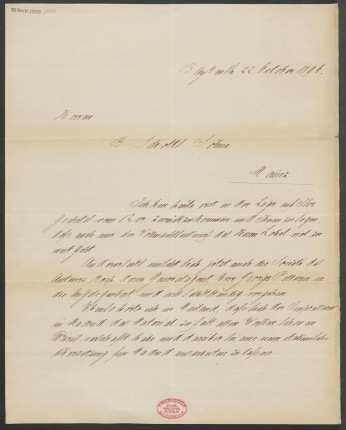 Brief an B. Schott's Söhne : 22.10.1896