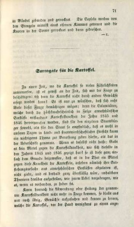Surrogate für die Kartoffel.