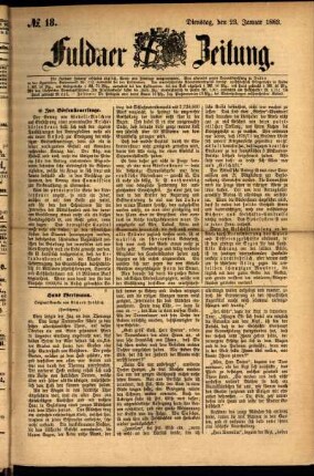 Ausgabe vom Dienstag, den 23. Januar 1883.