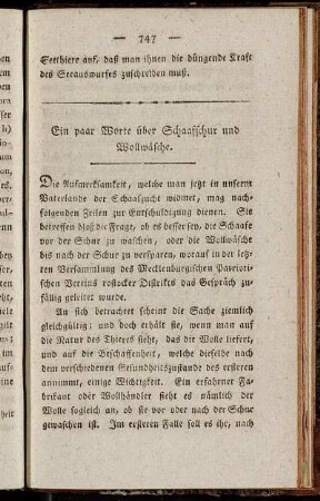 Ein paar Worte über Schaafschur und Wollwäsche