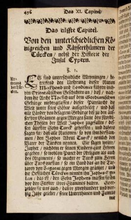 496-589, Das eilffte Capitel