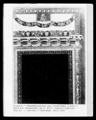 Pompeji, unbekanntes Gebäude, Wandmalerei