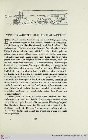 Atelier-Arbeit und Feld-Staffelei