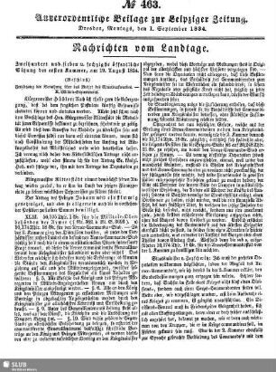 1834,Sept./Nov.: Mittheilungen über die Verhandlungen des Landtags im Königreiche Sachsen