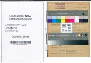 Entnazifizierung Josef Quandel , geb. 05.08.1912 (Hauer)