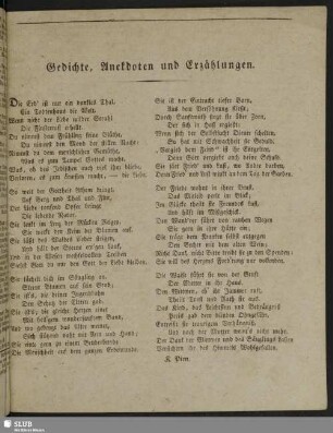 Gedichte, Anekdoten und Erzählungen
