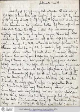 Brief vom 26.06.1908