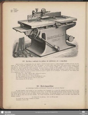 [Hobelmaschinen mit Laufschlitten]
