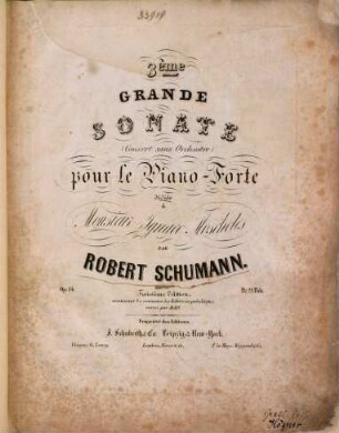 3ème grande sonate pour le piano-forte : (concert sans orchestre) ; op. 14