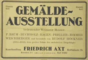 Gemälde Ausstellung bedeutender Weimarer Meister
