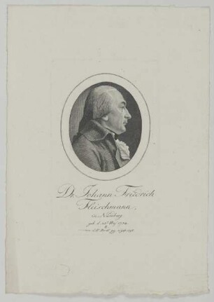 Bildnis des Johann Friedrich Fleischmann