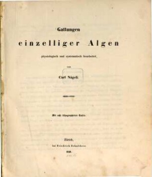 Gattungen einzelliger Algen