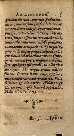 Joachimi Hagmeieri Synopsis Iuris Feudalis, Qua Universum hoc ius ex principiis explicatur